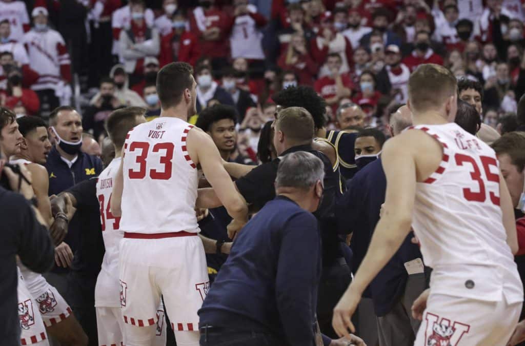 Michigan Coach Hits Wisconsin's Assistant: Coaches End In Quarrel Over Game Results
