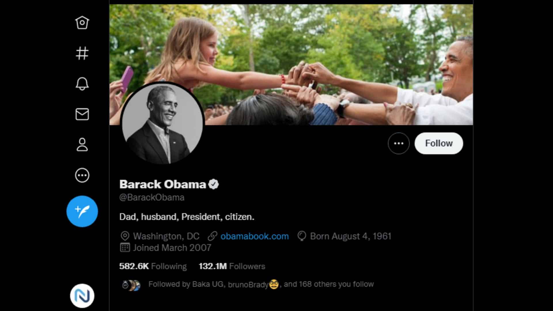 Barack Obama Most-Followed Twitter Account