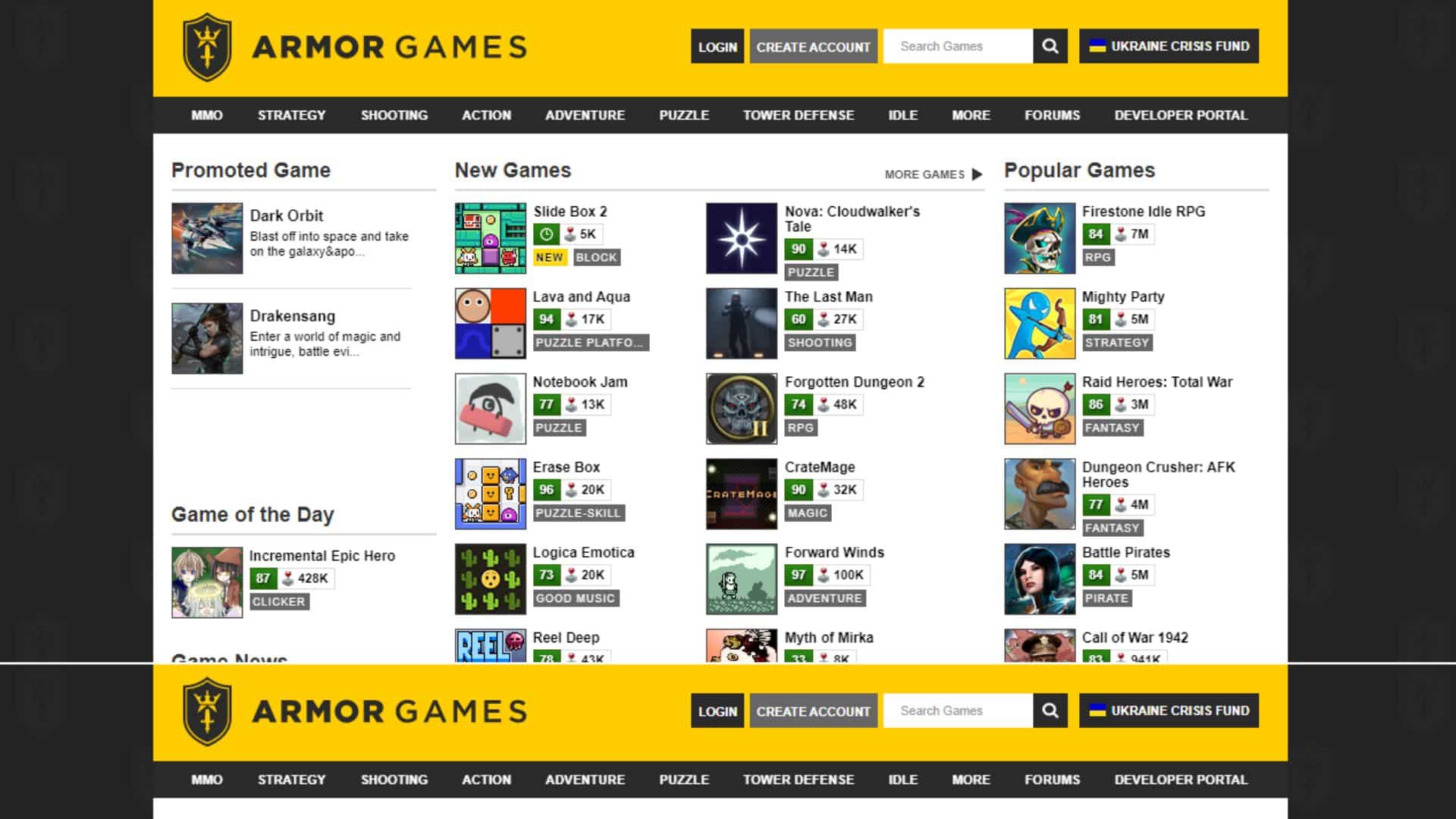 Armor Games Popular Game Website